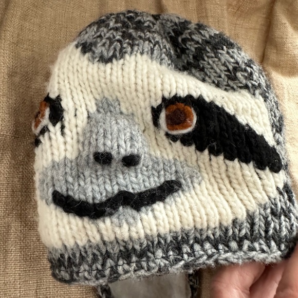 VIVE BIEN kids WOOL Sloth HAT Arts Of Equador Fleece Lined Girls Boys UNISEX - Picture 3 of 8